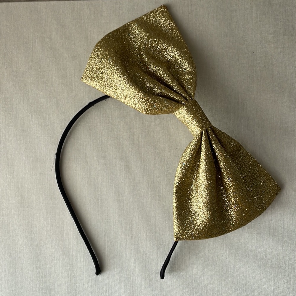 Gold Bow Headband - Picture 2 of 6